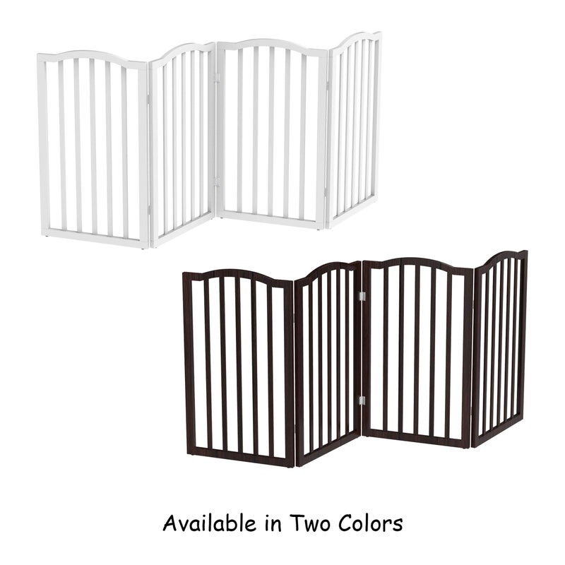 PETMAKER Freestanding Pet Gate - Wooden Folding Fence for Doorways, Halls, Stairs & Home - Step Over Divider - Great for Dogs & Puppies - Image 5